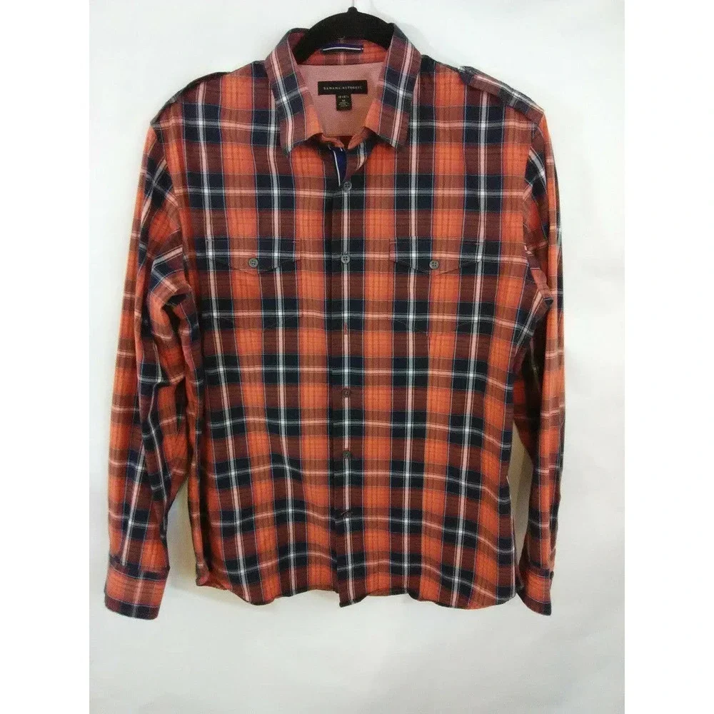 Banana Republic Striped Button Down Cotton Shirt